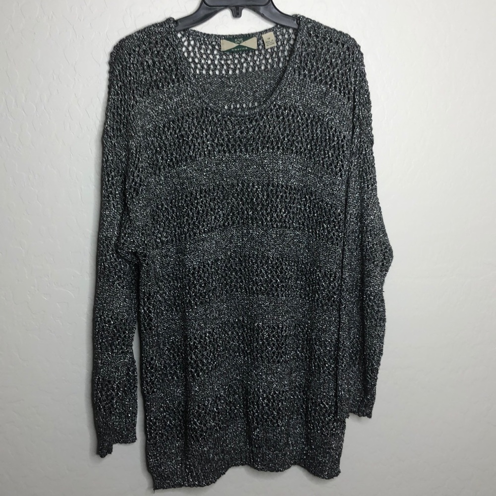 525 American Silver Loose knit Sweater Size.1X